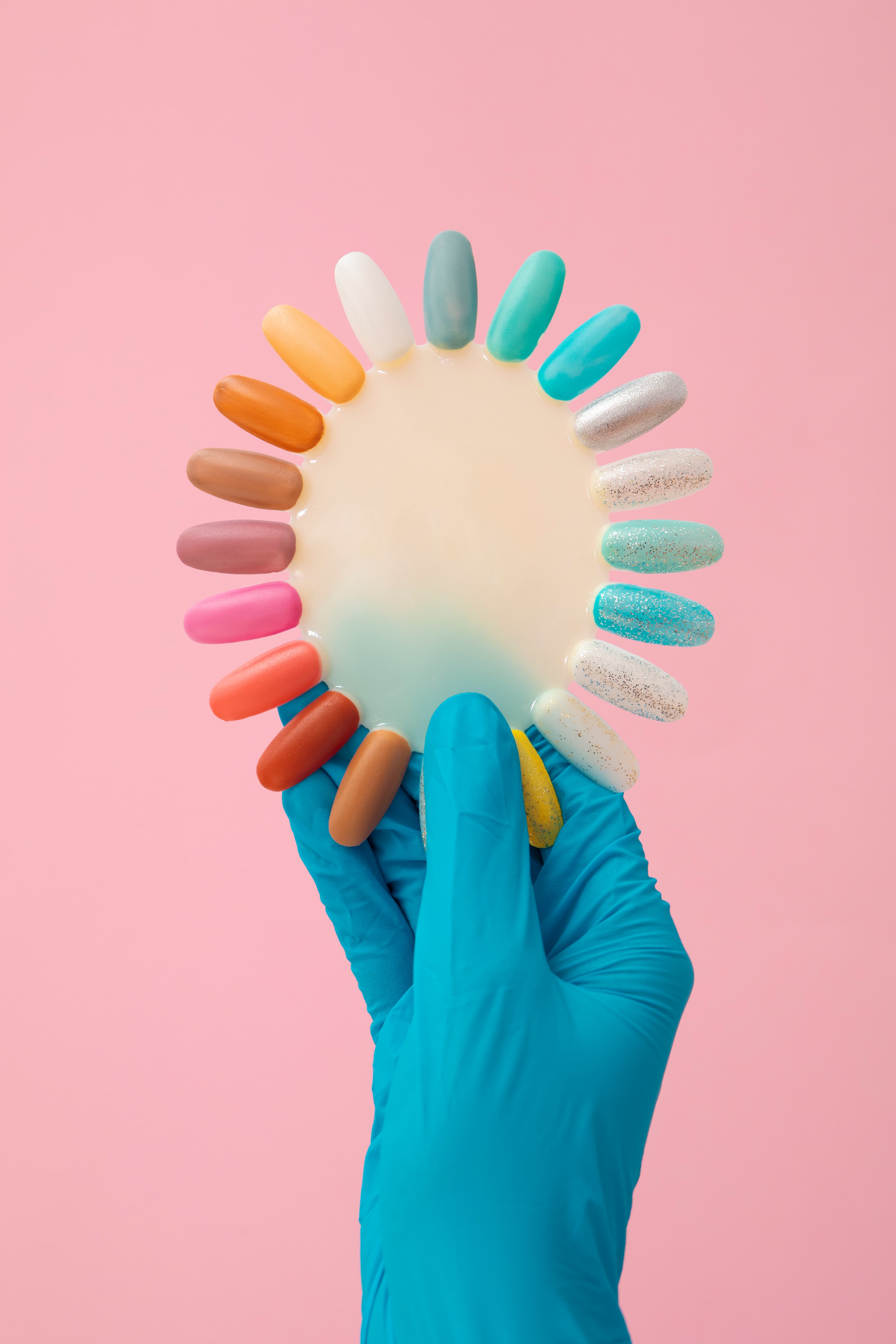 Premium gel palette in studio lighting