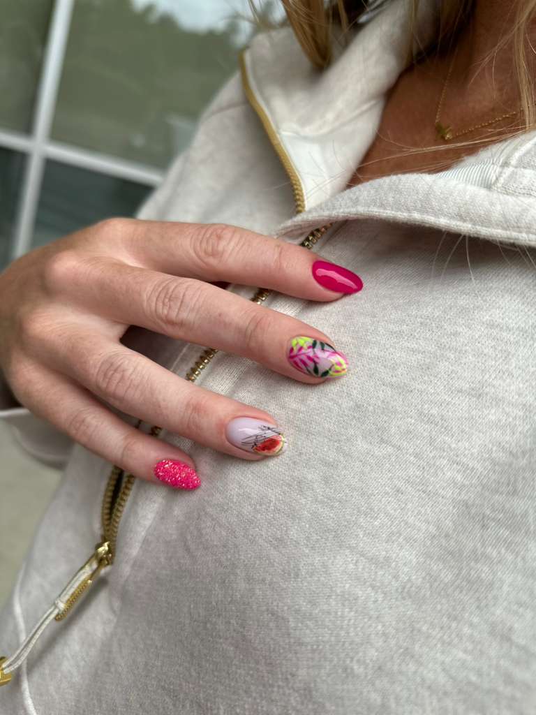 Beautiful gel manicure finish